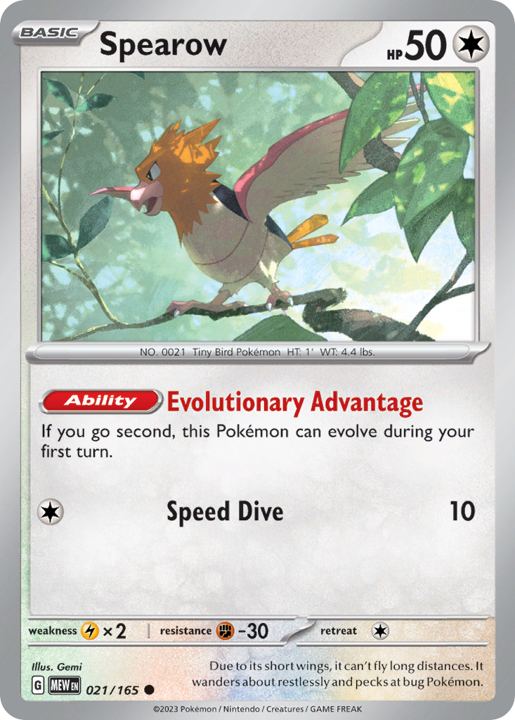 Spearow — illustrated card