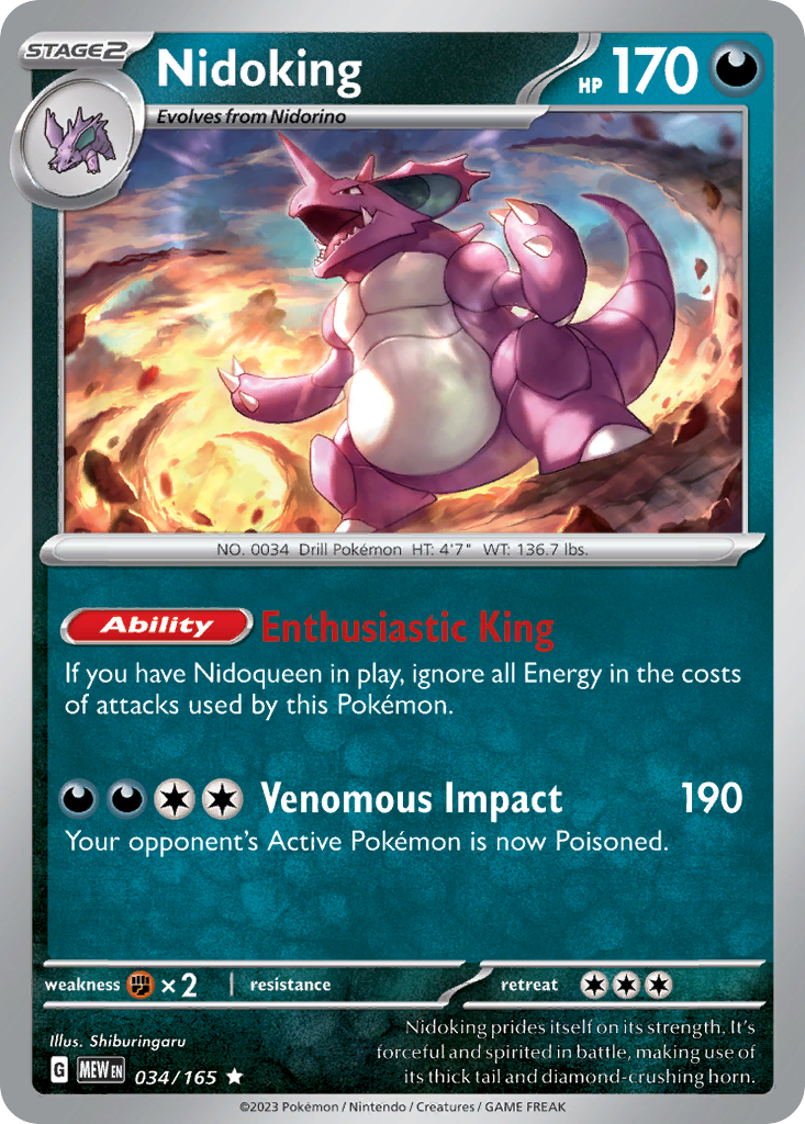 Nidoking — illustrated card