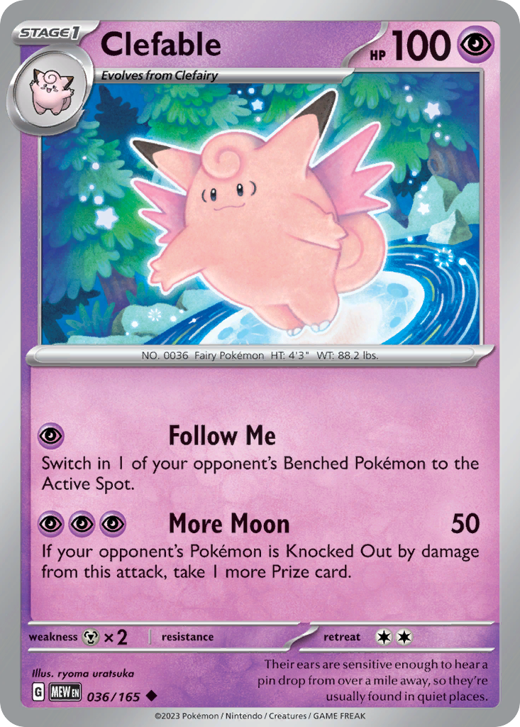 Clefable — illustrated card