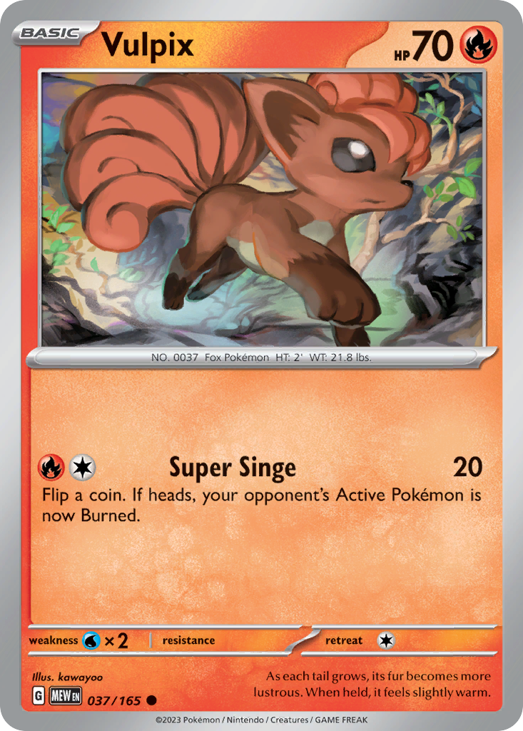Vulpix — illustrated card