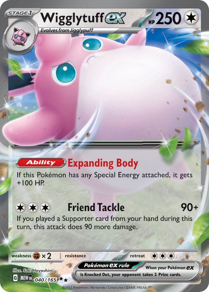 Wigglytuff ex — illustrated card