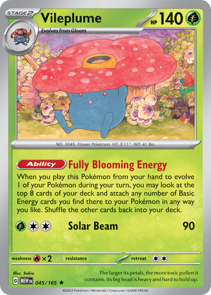 Vileplume — illustrated card