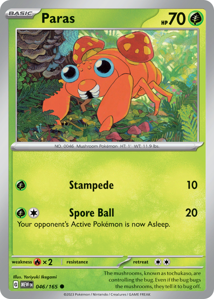 Paras — illustrated card