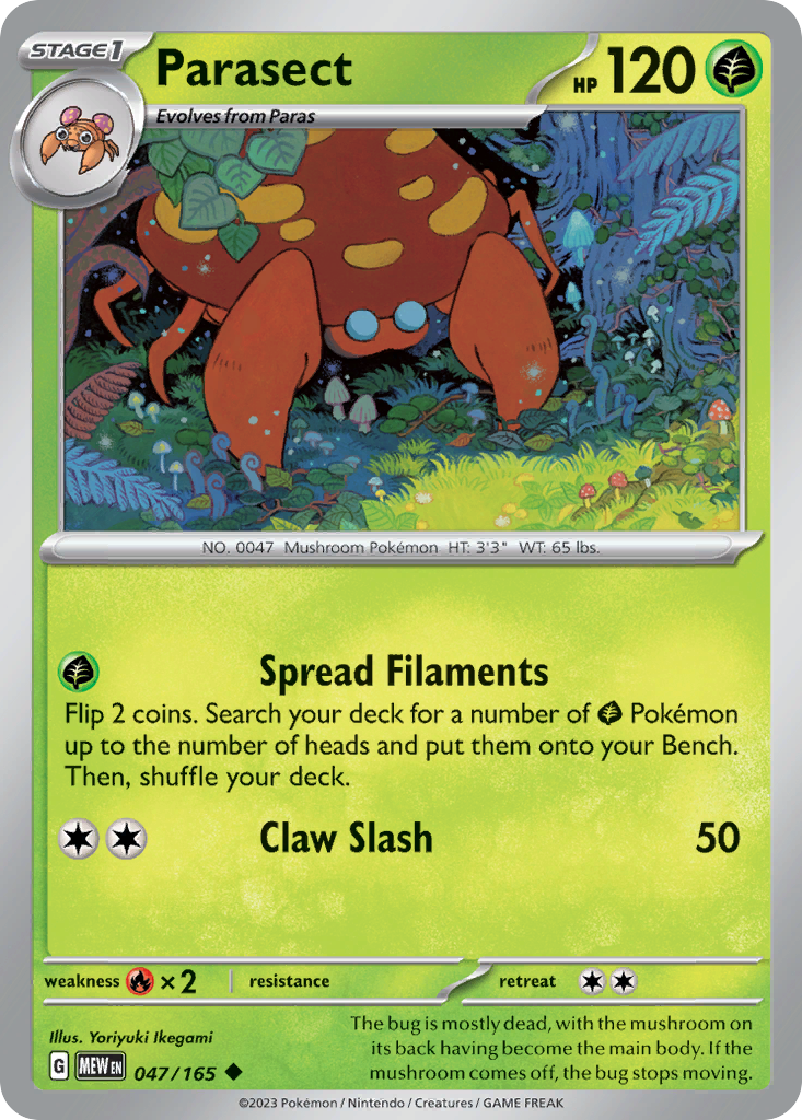 Parasect — illustrated card