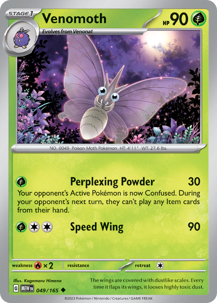 Venomoth — illustrated card