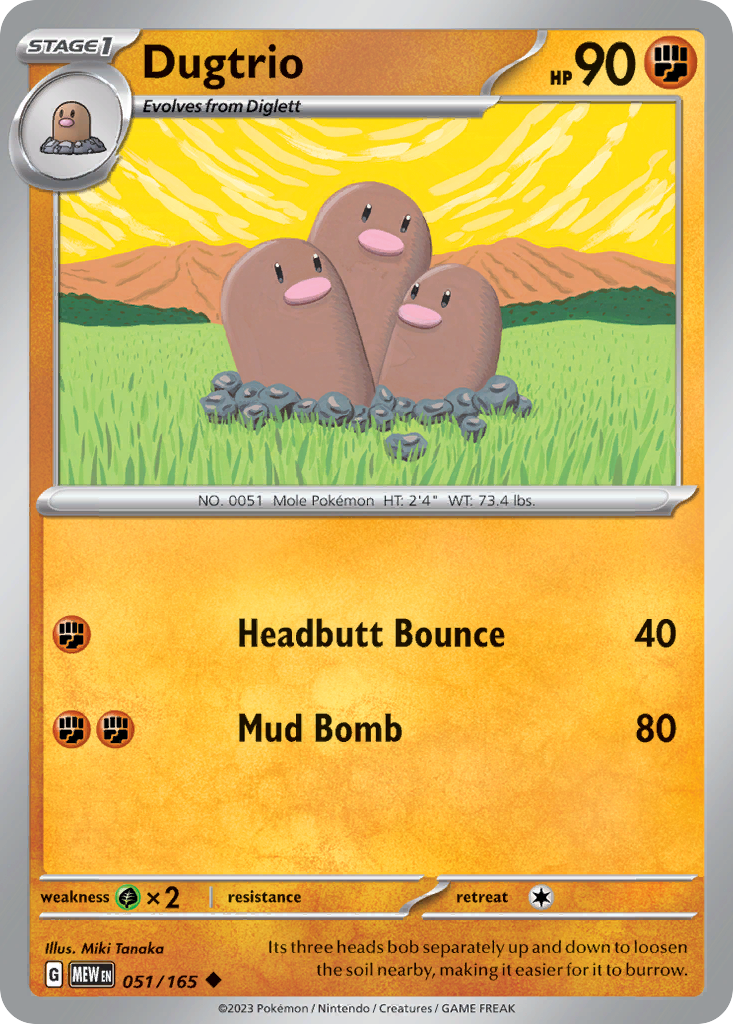 Dugtrio — illustrated card