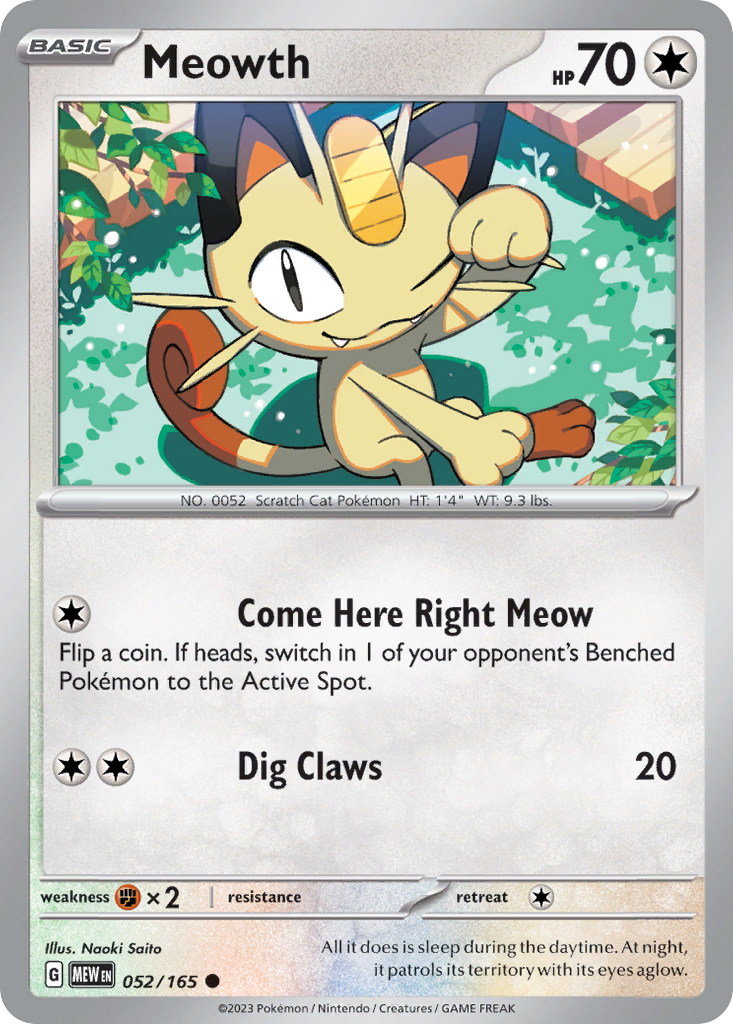 Meowth — illustrated card
