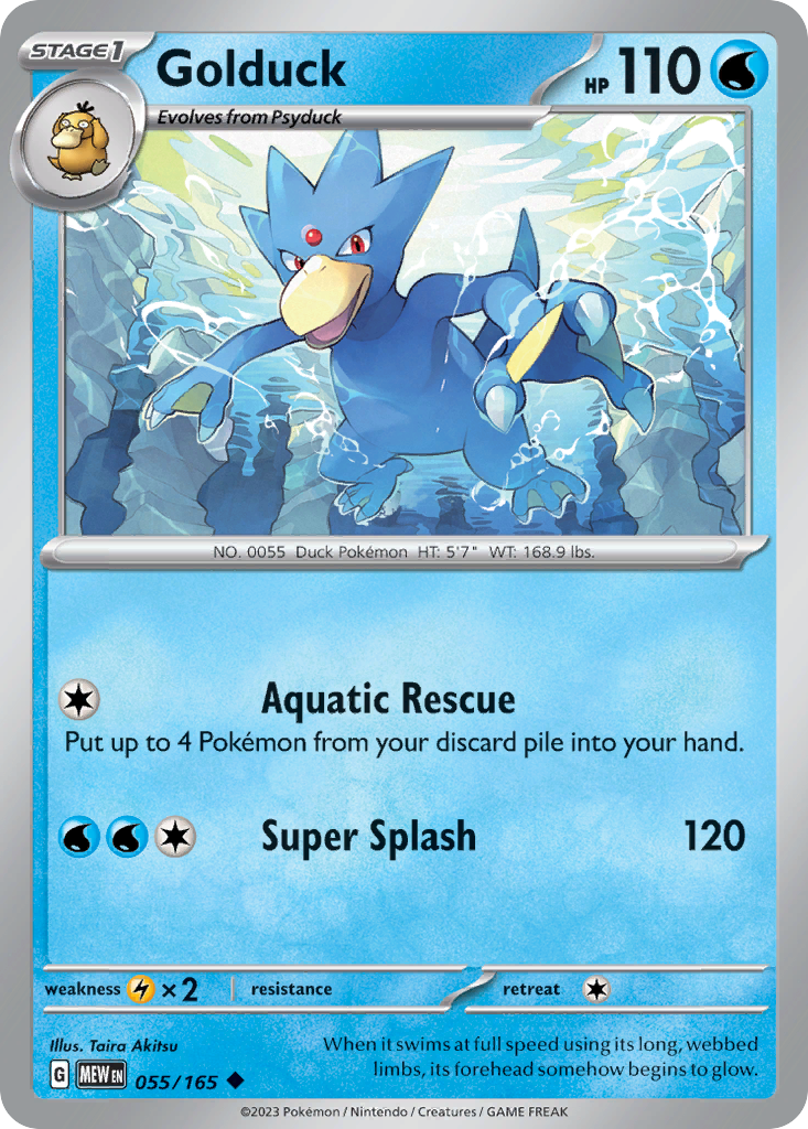 Golduck — illustrated card