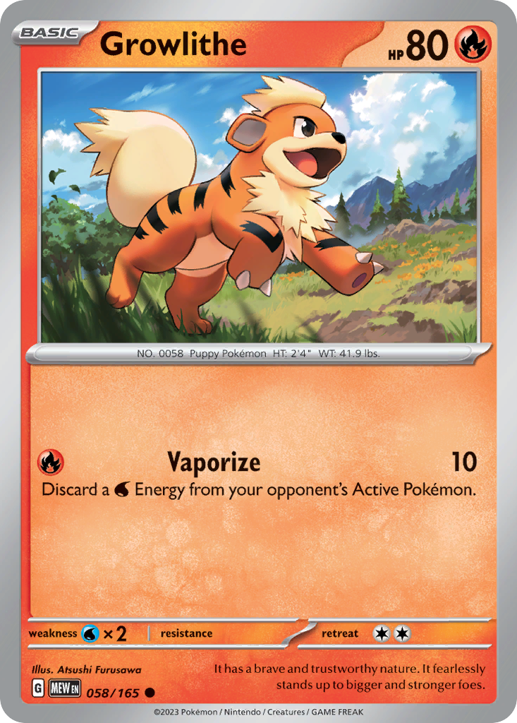 Growlithe — illustrated card