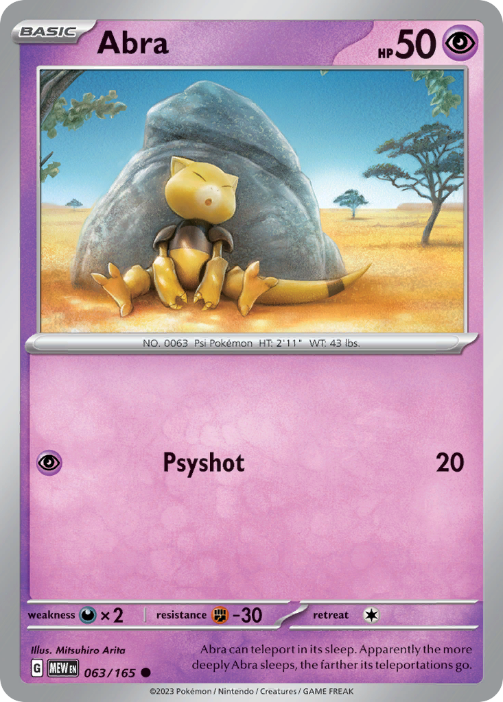 Abra — illustrated card