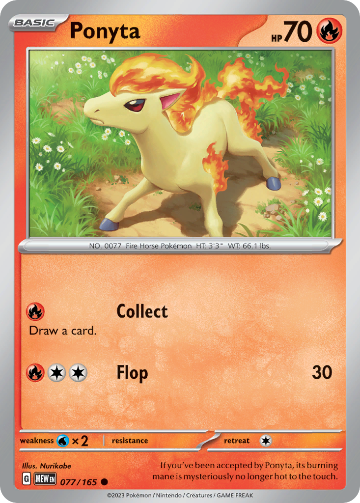Ponyta — illustrated card