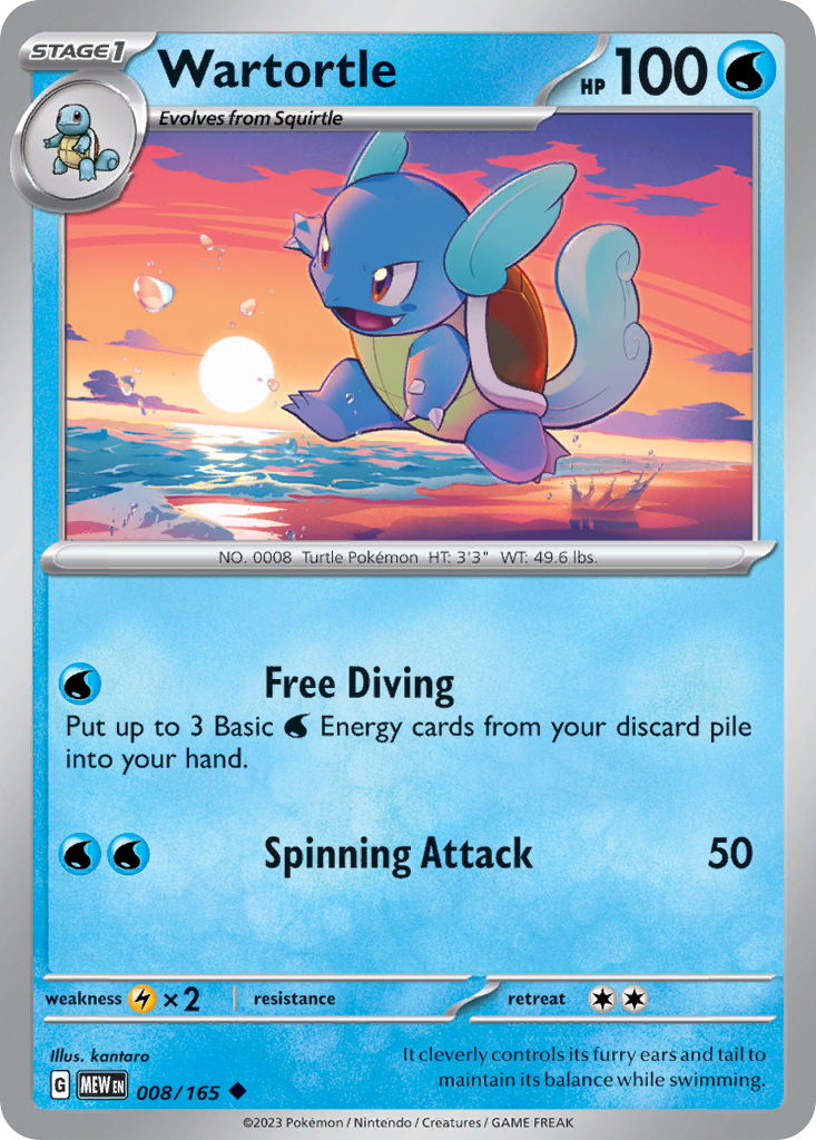 Wartortle — illustrated card
