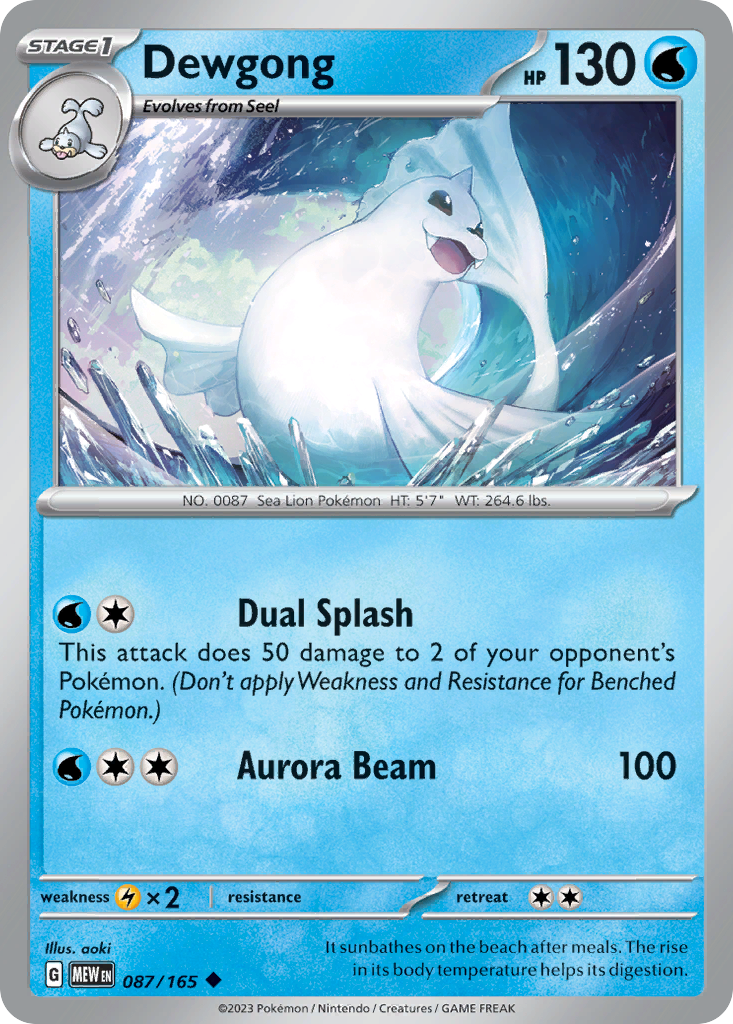 Dewgong — illustrated card