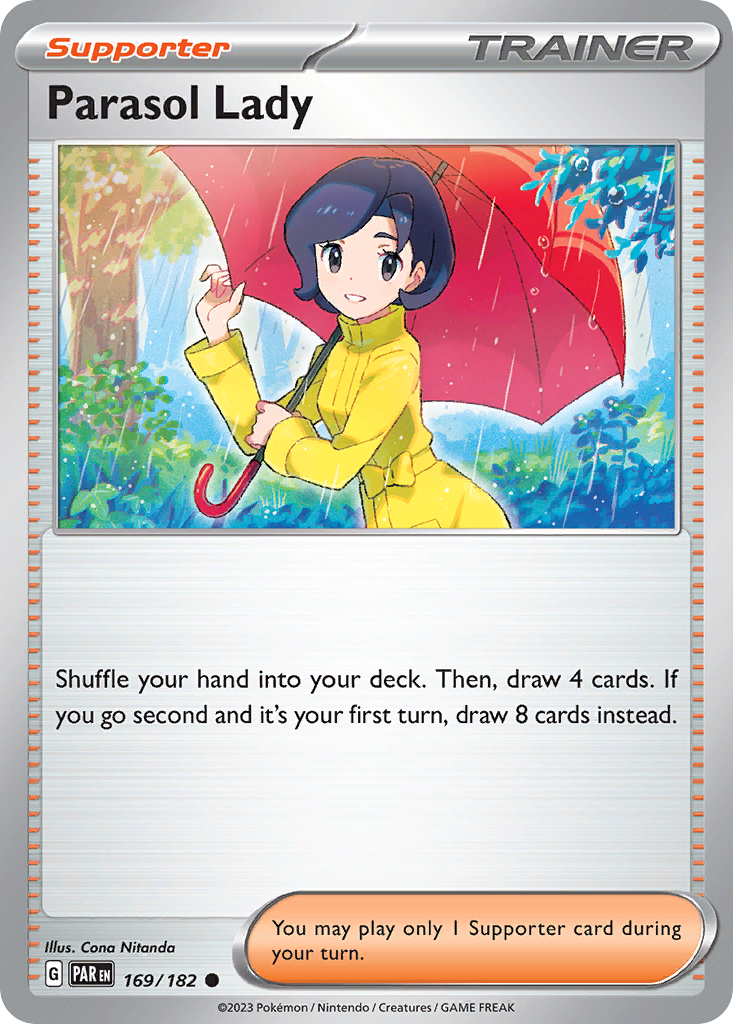 Parasol Lady — illustrated card