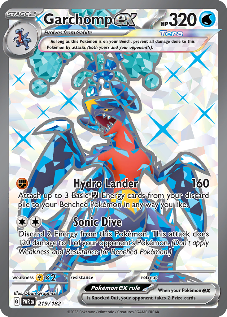 Garchomp ex — illustrated card