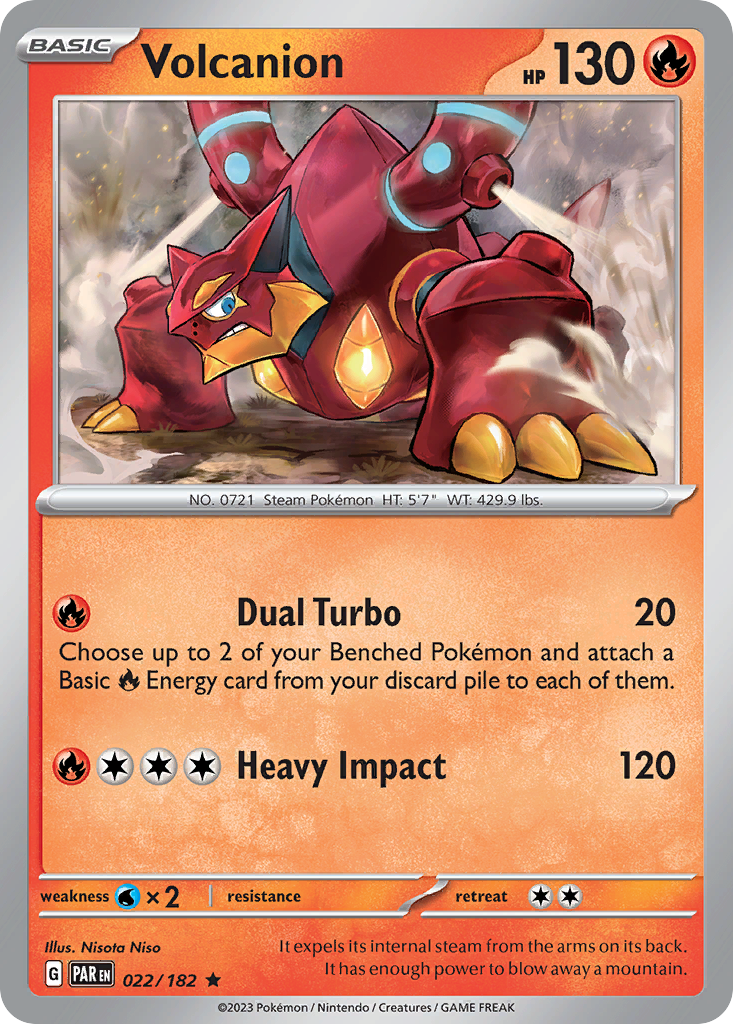 Volcanion — illustrated card