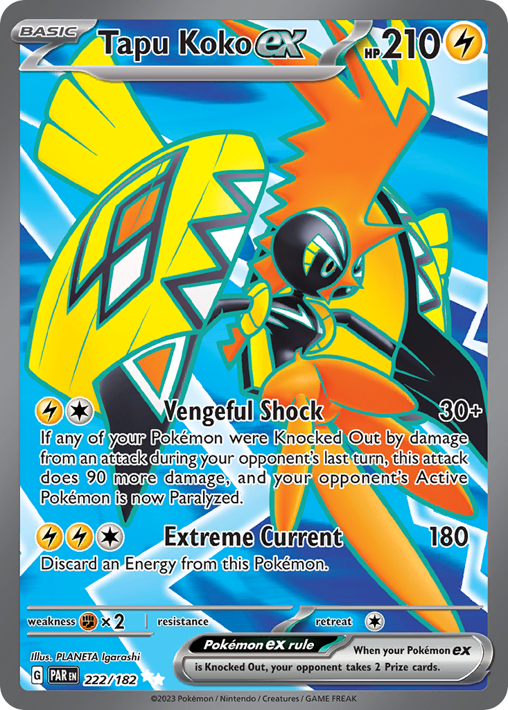 Tapu Koko ex — illustrated card