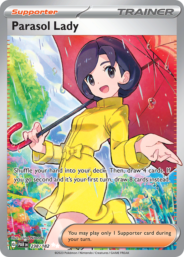Parasol Lady — illustrated card