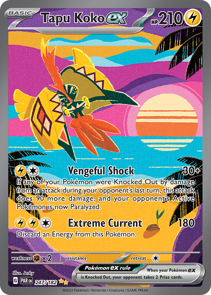 Tapu Koko ex — illustrated card