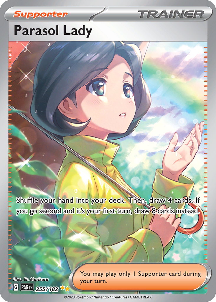 Parasol Lady — illustrated card