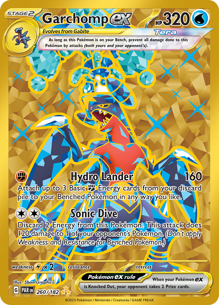 Garchomp ex — illustrated card