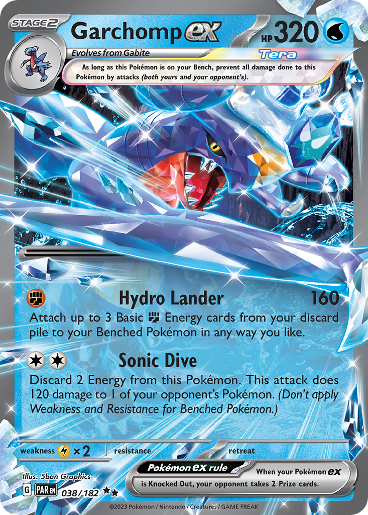 Garchomp ex — illustrated card