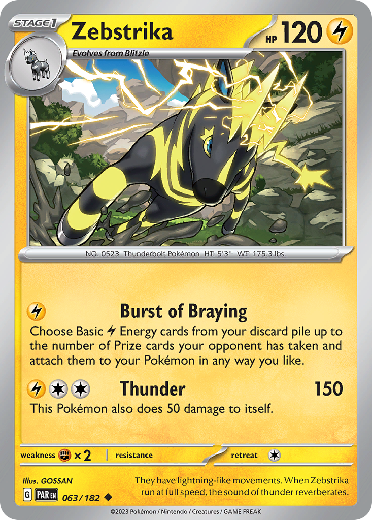 Zebstrika — illustrated card