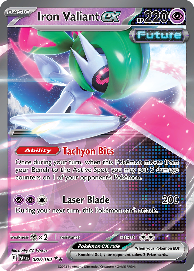 Iron Valiant ex — illustrated card