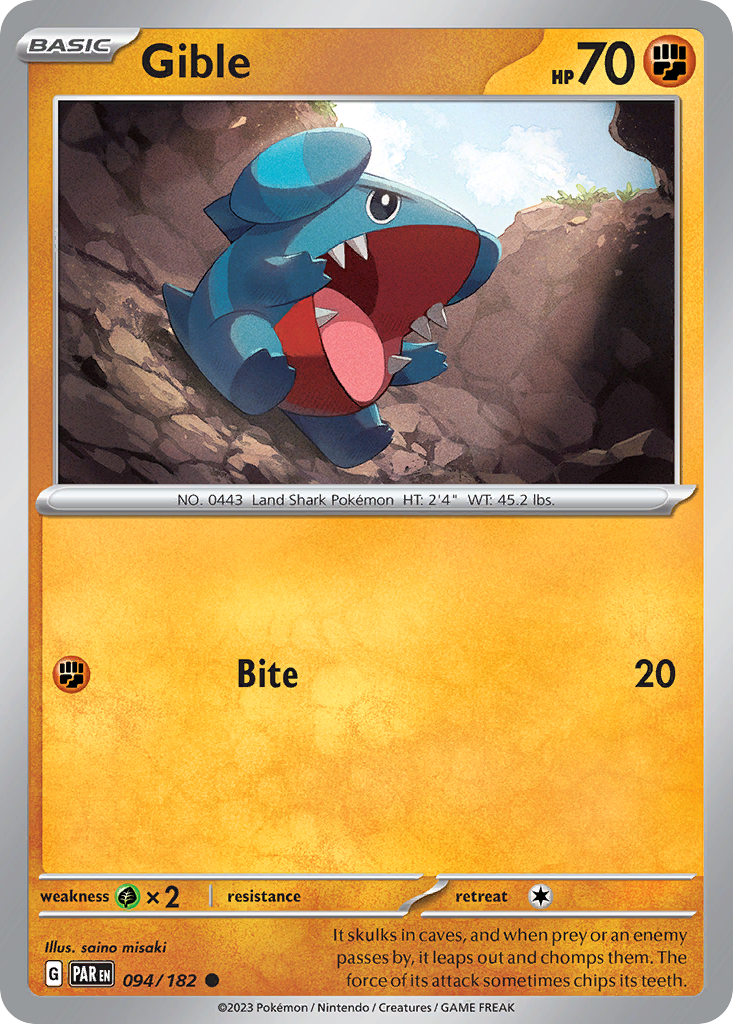 Gible — illustrated card