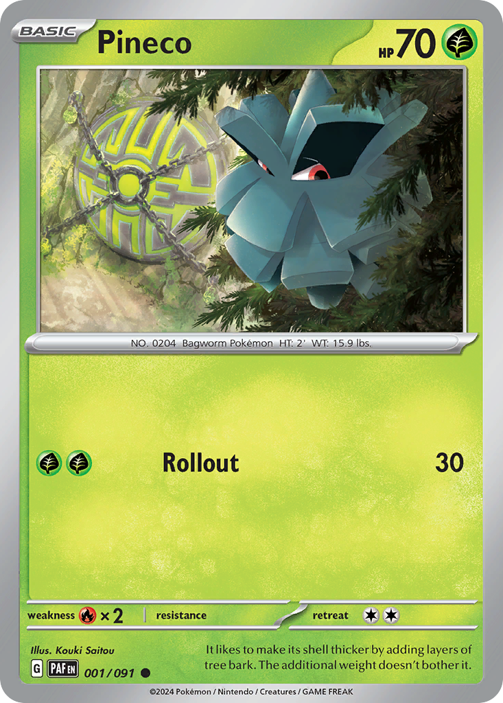 Pineco — illustrated card