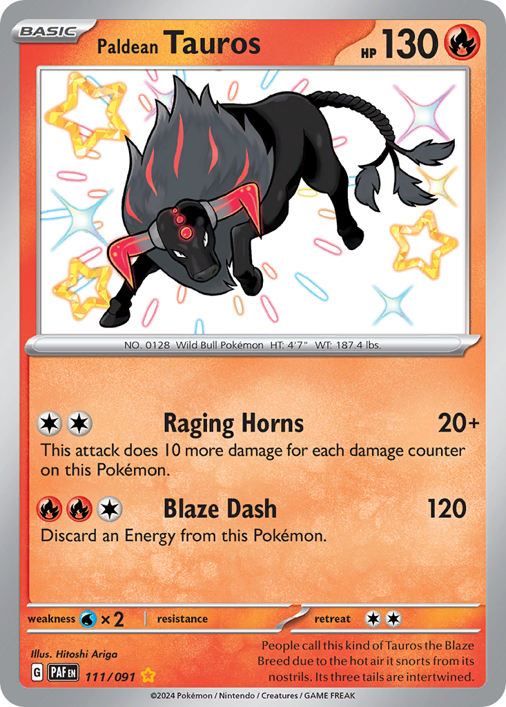 Paldean Tauros — illustrated card