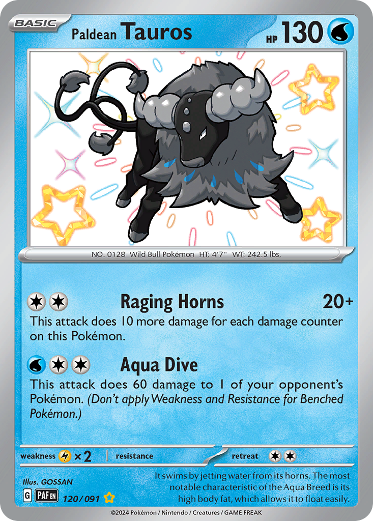 Paldean Tauros — illustrated card