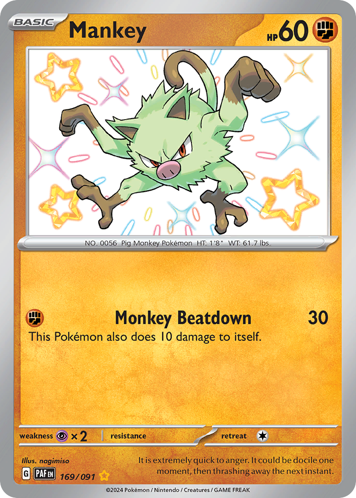 Mankey — illustrated card