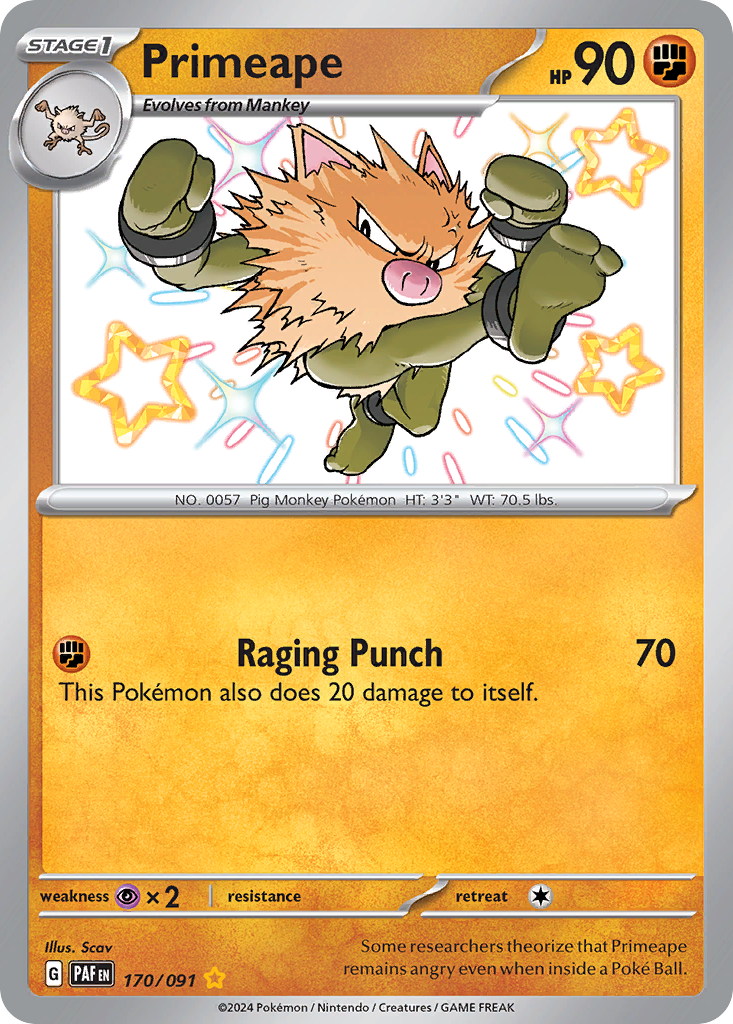 Primeape — illustrated card