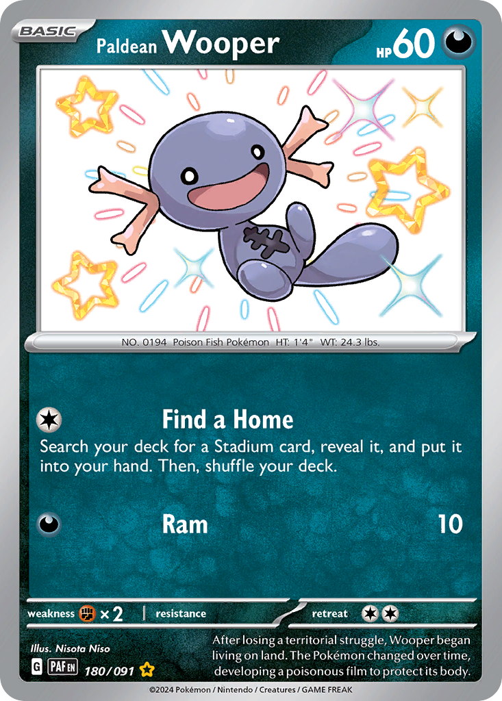 Paldean Wooper — illustrated card