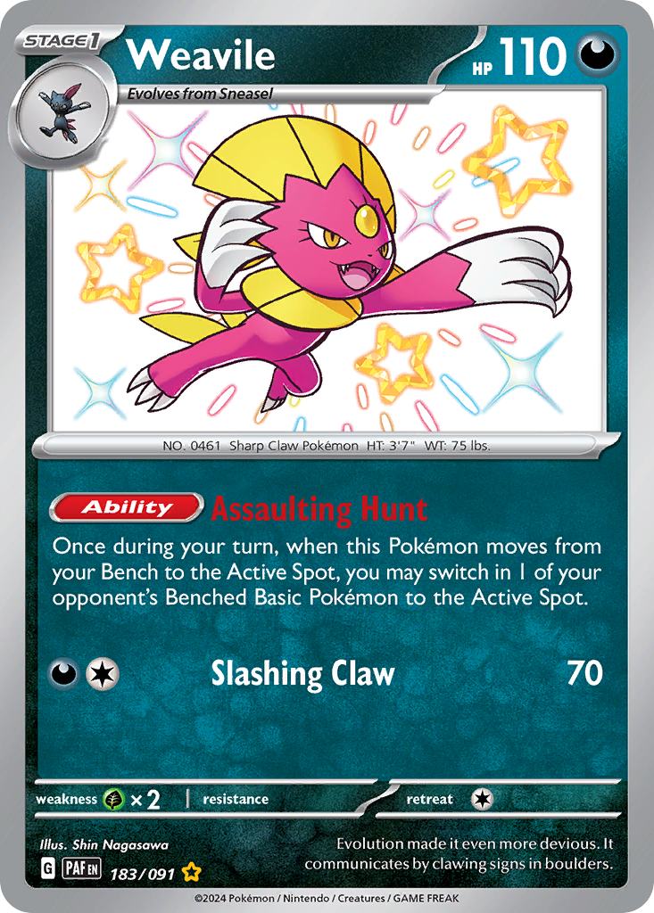 Weavile — illustrated card