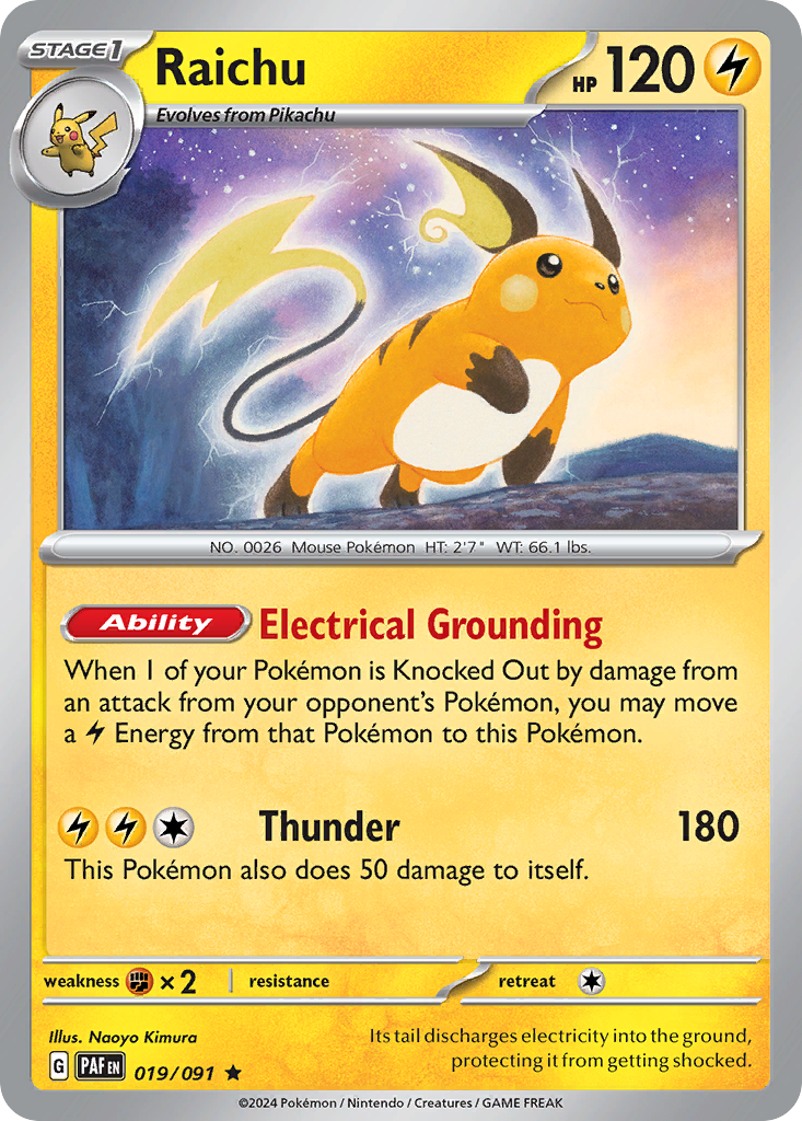Raichu — illustrated card