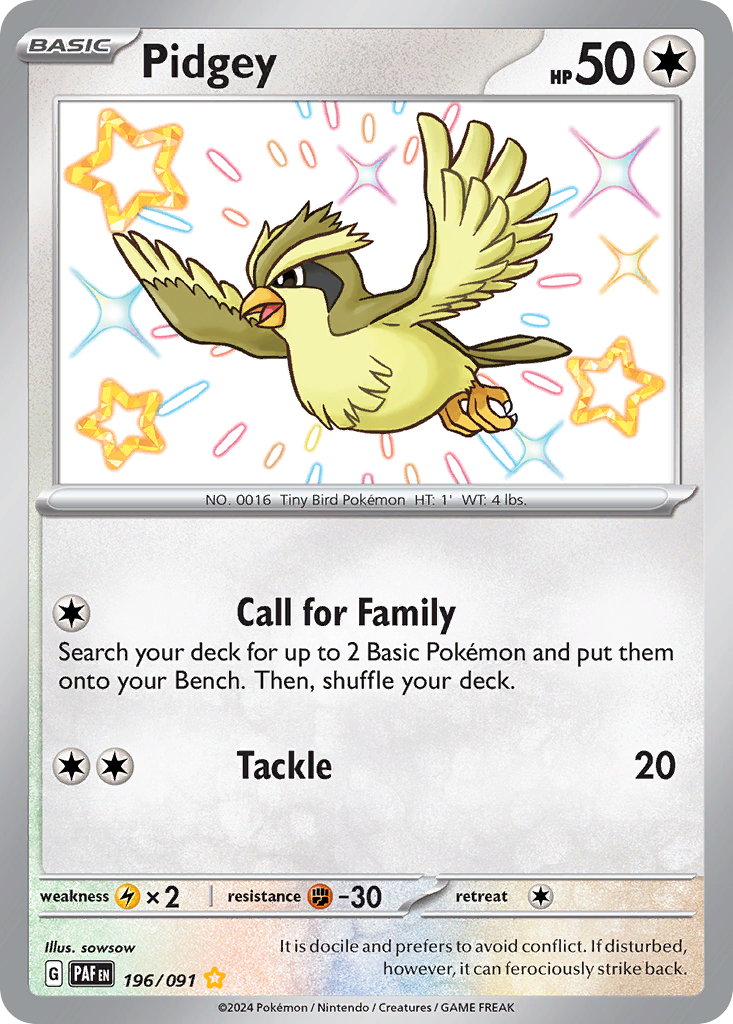 Pidgey — illustrated card