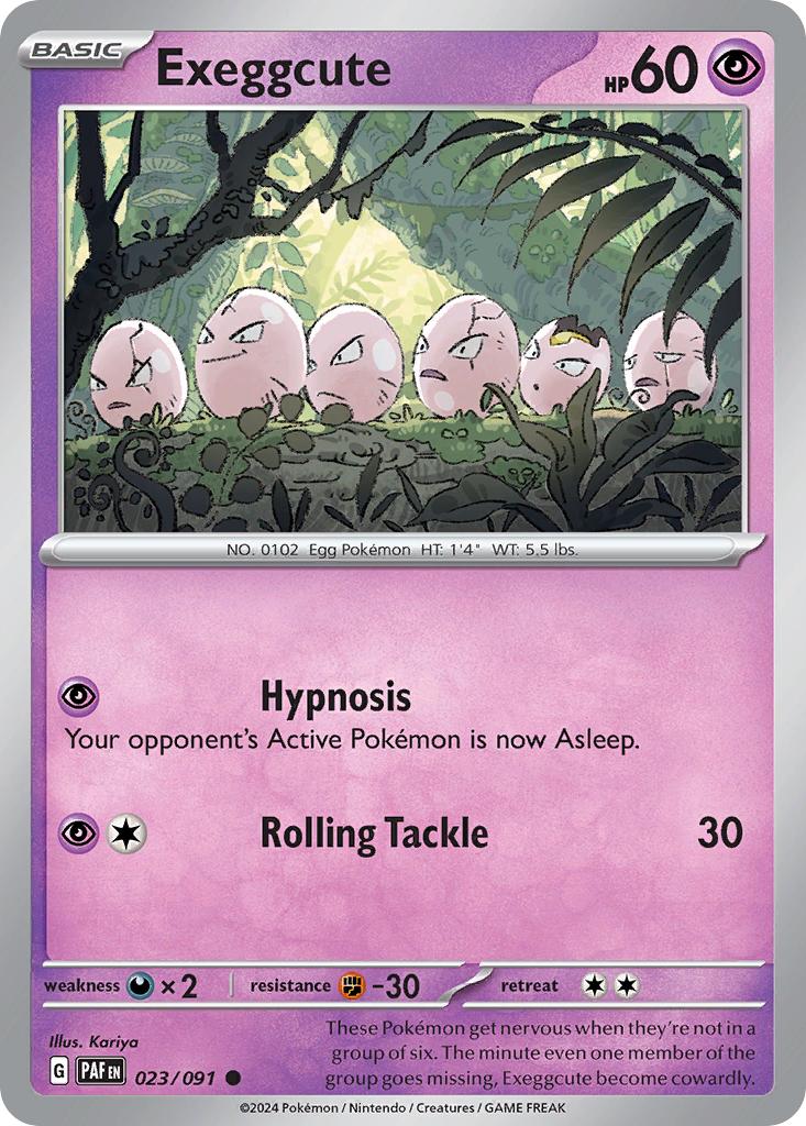 Exeggcute — illustrated card