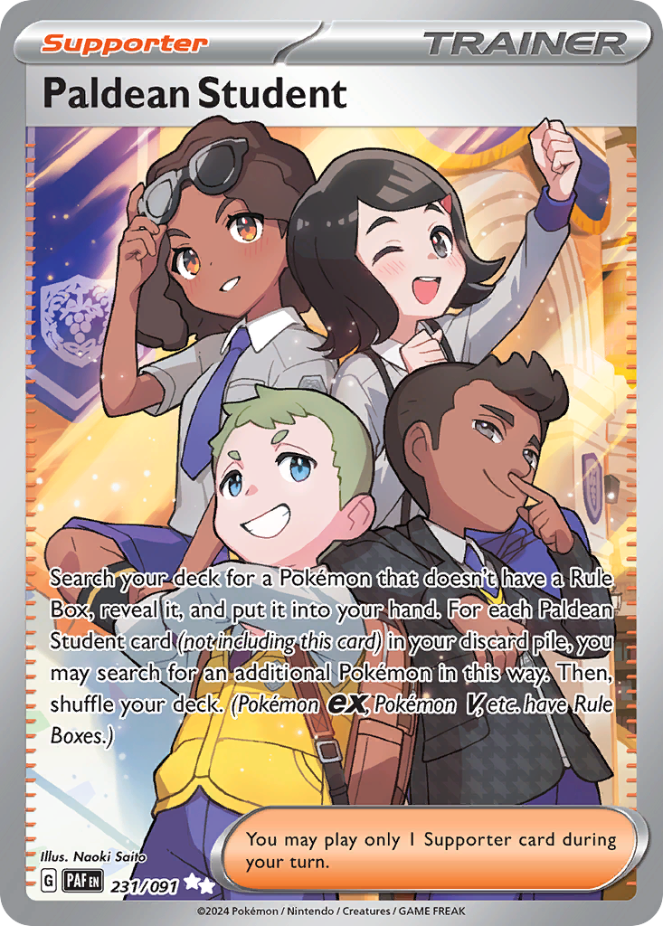 Paldean Student — illustrated card