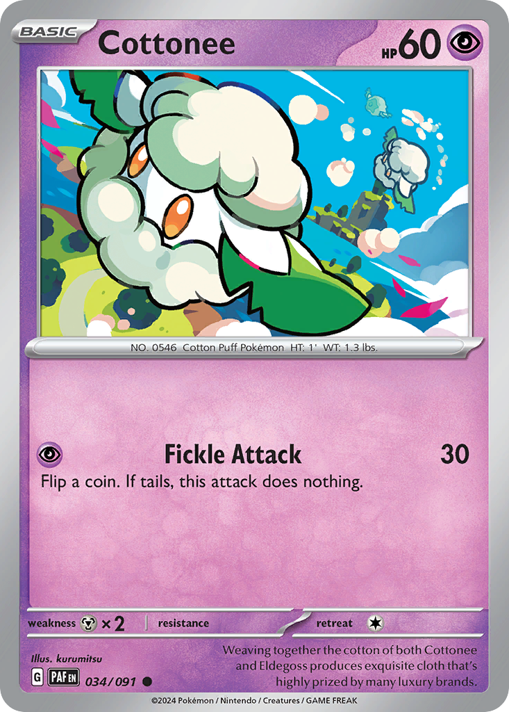 Cottonee — illustrated card
