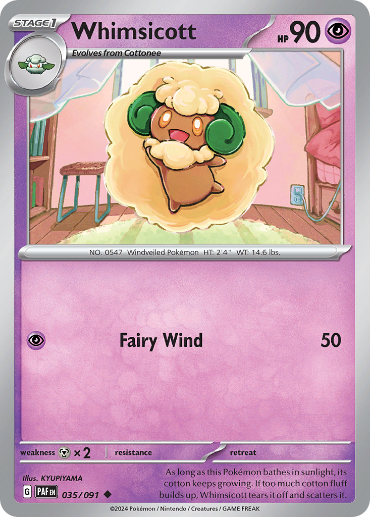 Whimsicott — illustrated card
