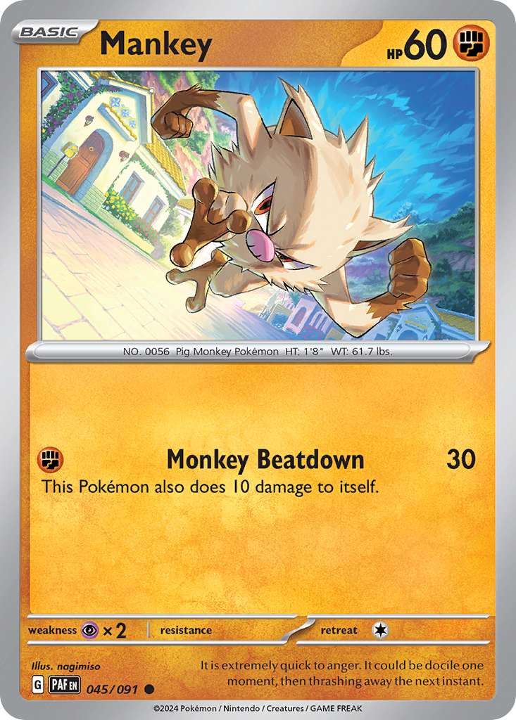 Mankey — illustrated card