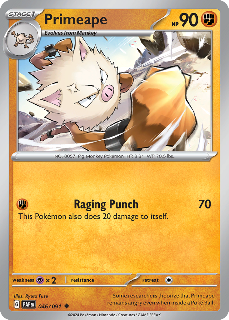 Primeape — illustrated card