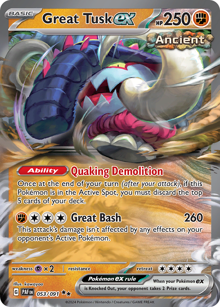 Great Tusk ex — illustrated card