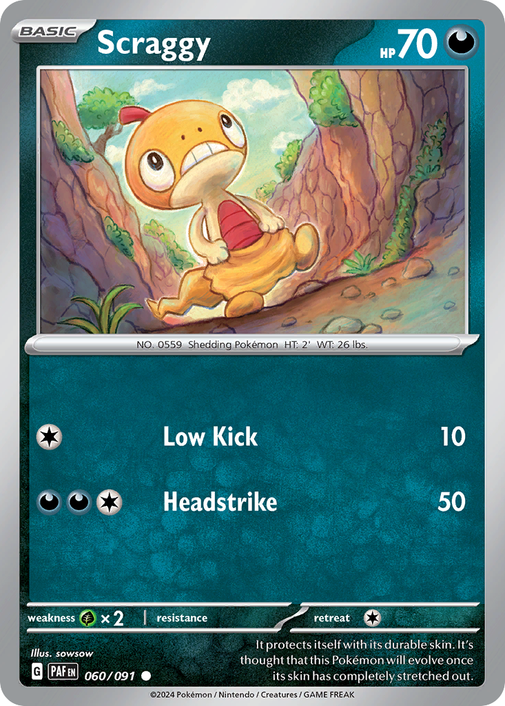 Scraggy — illustrated card