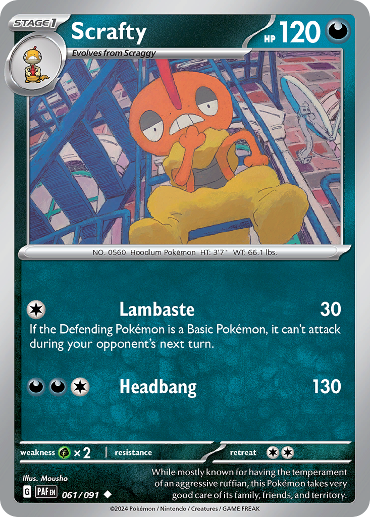 Scrafty — illustrated card
