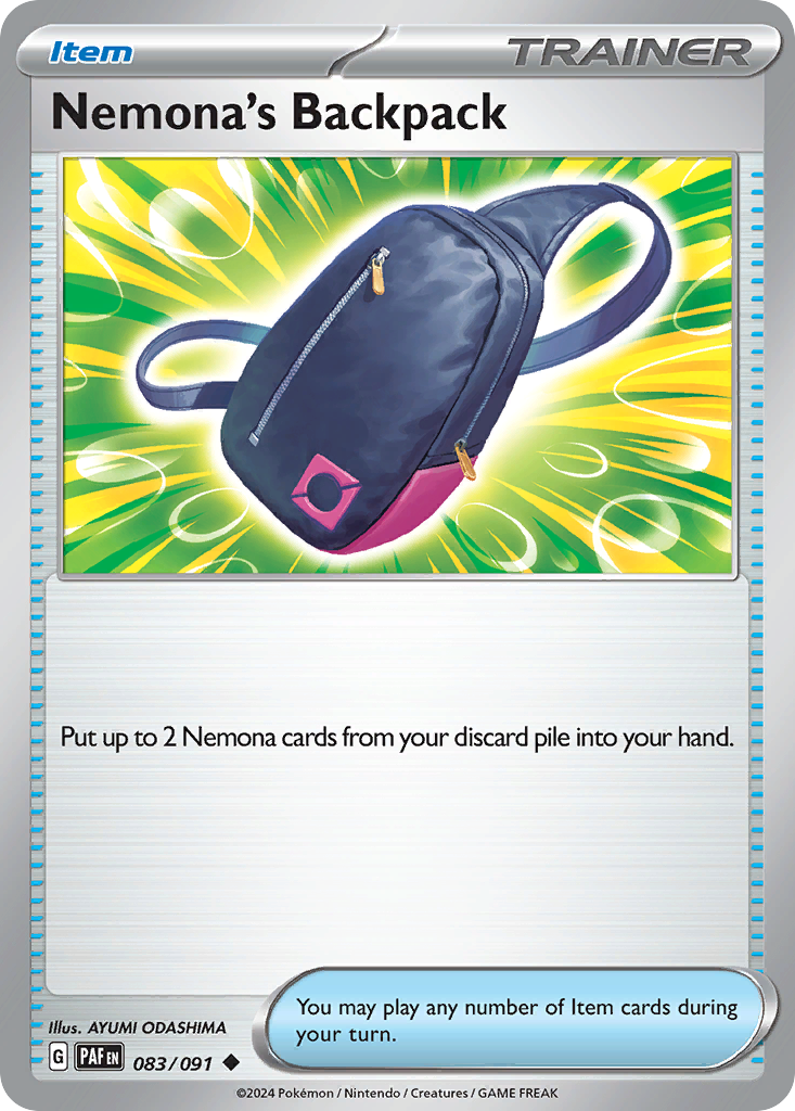 Nemona's Backpack — illustrated card
