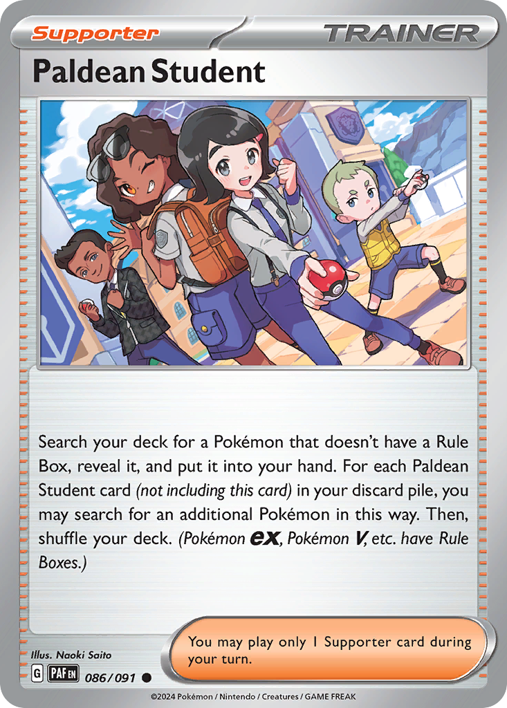 Paldean Student — illustrated card