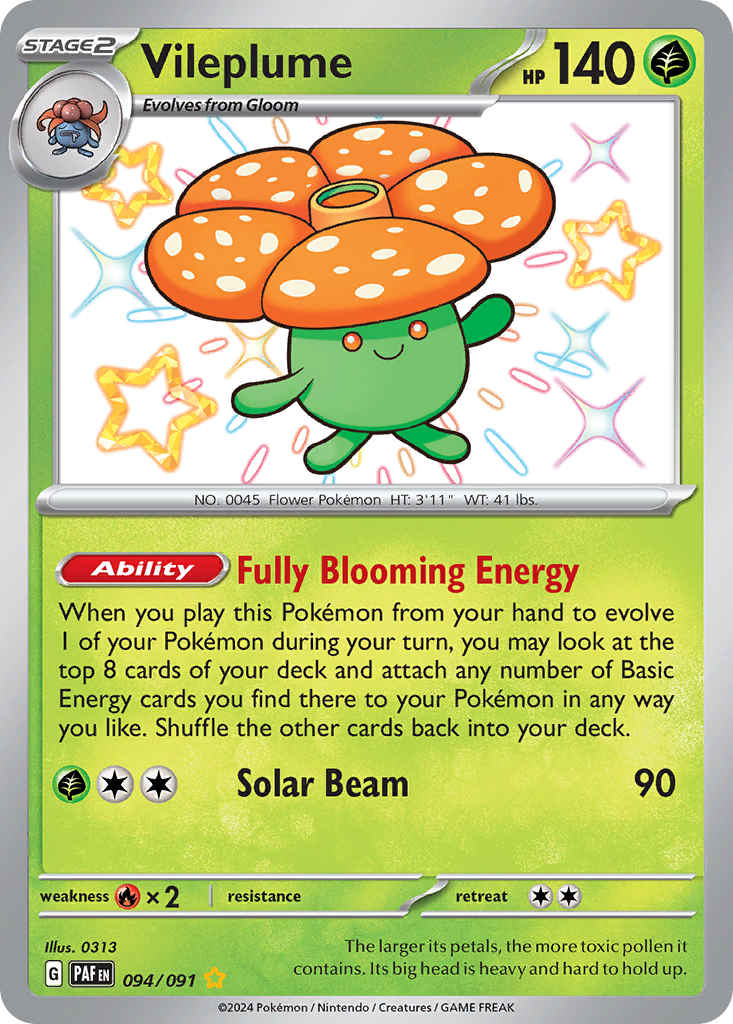 Vileplume — illustrated card